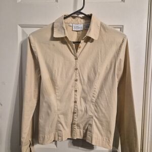 Willi Smith Beige Button-Down Shirt